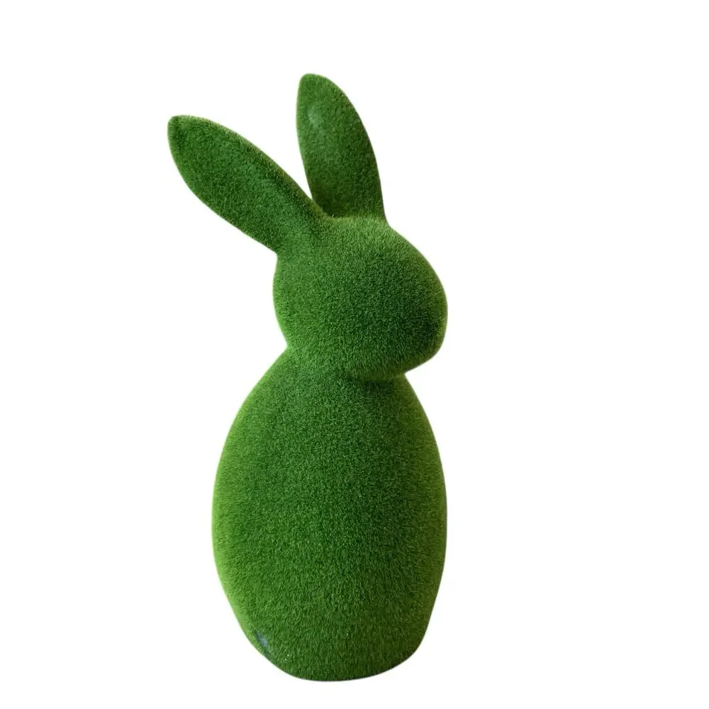 Martha Stewart Oversized Green Mossy Flocked Easter Bunny Rabbit 23in NEW